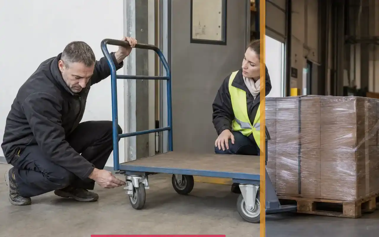 Elektro-Hochhubwagen mit 1.600 kg: Traglast passend auslegen: redaktionelle Bildkomposition zur Arbeitssituation