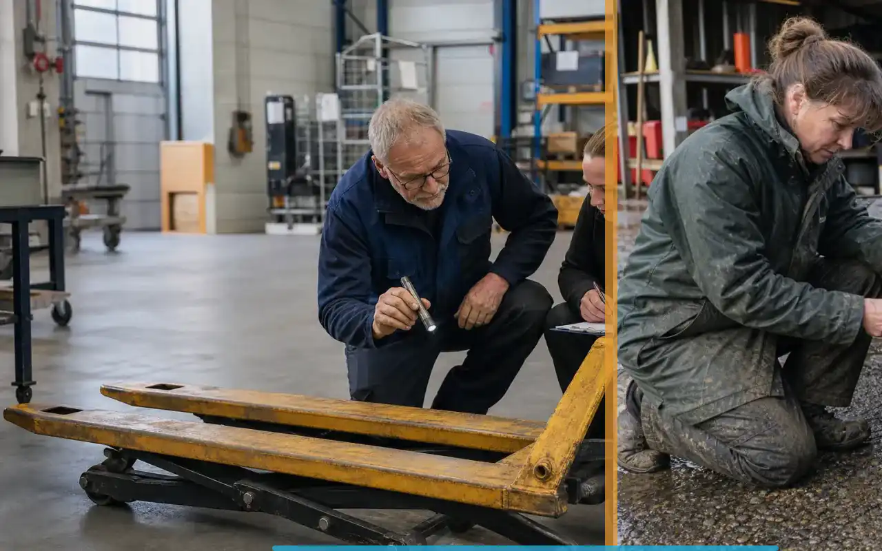 Elektro-Hochhubwagen mit 2.000 kg: Traglast passend auslegen: redaktionelle Bildkomposition zur Arbeitssituation