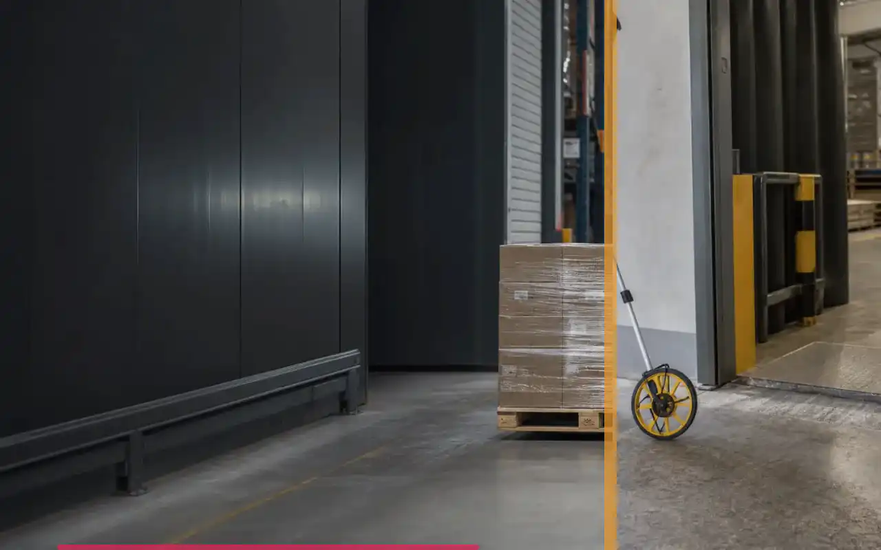 Fahrerstand-Hubwagen mit 2.000 kg für die Logistik: redaktionelle Bildkomposition zur Arbeitssituation