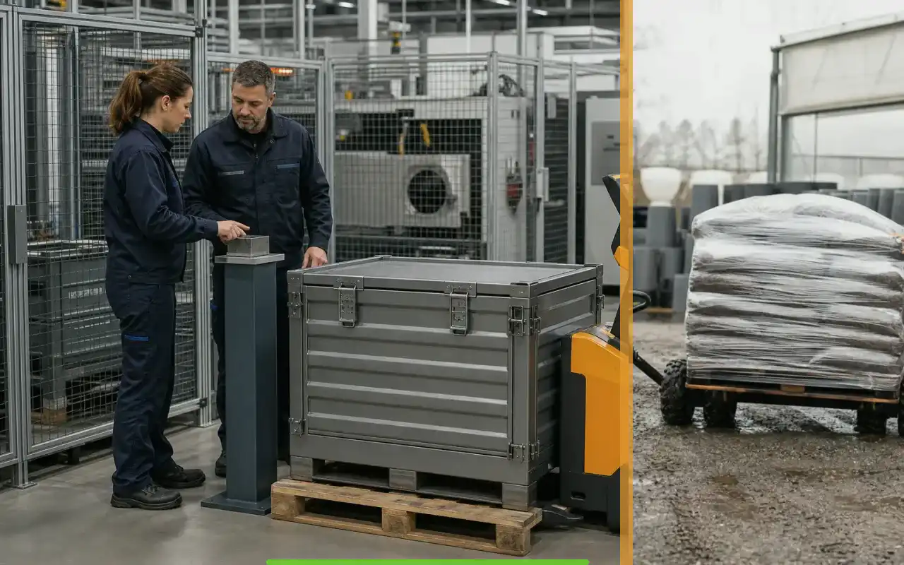 Mitgänger-Flurförderzeuge mit 2.000 kg: Traglast passend auslegen: redaktionelle Bildkomposition zur Arbeitssituation